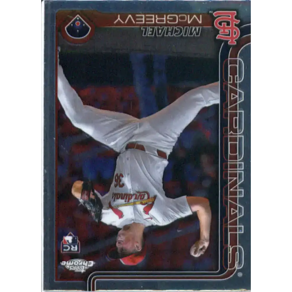 2025 topps Chrome #29 Michael McGreevy NM-MT RC Rookie St. Louis Cardinals Baseball Card - Baseball Card Single