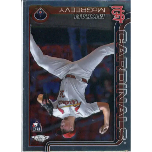 2025 topps Chrome #29 Michael McGreevy NM-MT RC Rookie St. Louis Cardinals Baseball Card - Baseball Card Single