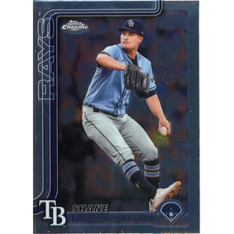 2025 topps Chrome #298 Shane McClanahan NM-MT Tampa Bay Rays Baseball Card - Baseball Card Single