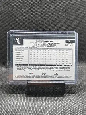2025 Topps Chrome #3 Brooks Baldwin RayWave Refractor Chicago White Sox - Baseball Card Single