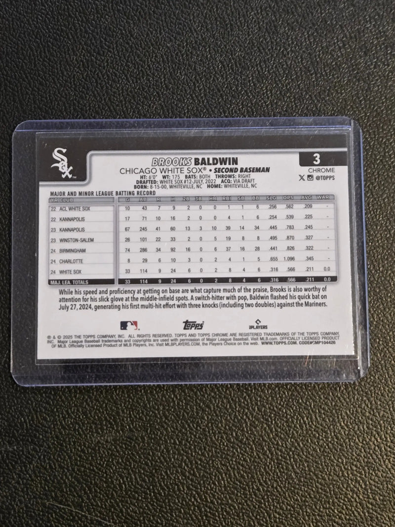 2025 Topps Chrome #3 Brooks Baldwin X-Fractors - Baseball Card Single