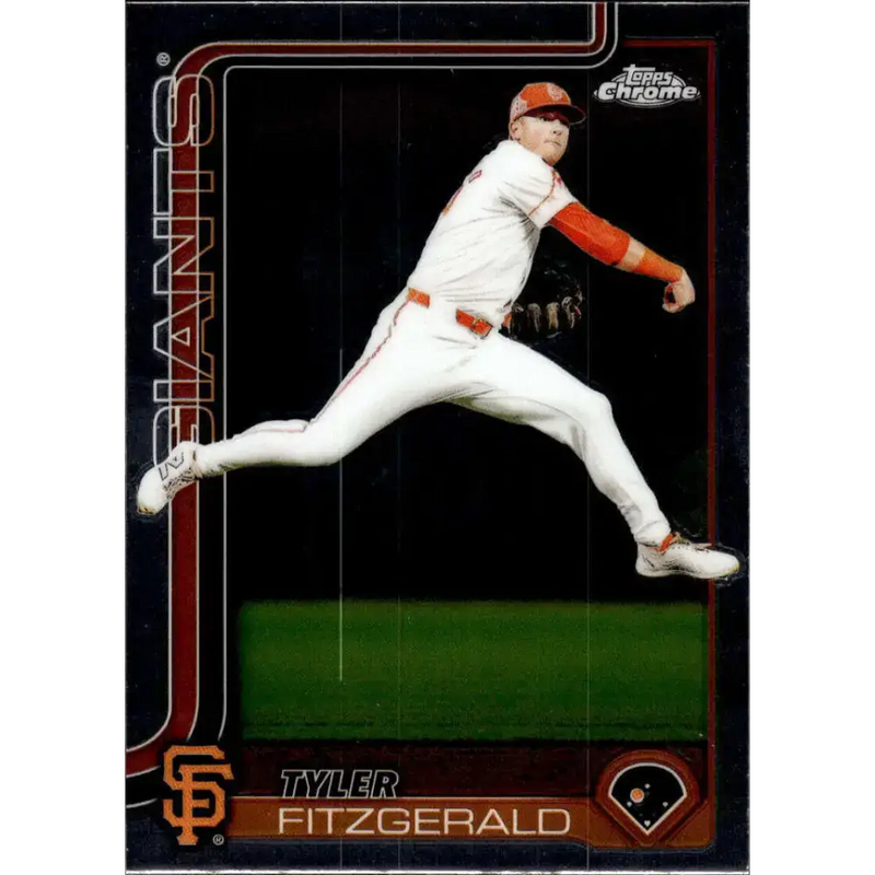 2025 topps Chrome #30 Tyler Fitzgerald NM-MT San Francisco Giants Baseball Card - Baseball Card Single