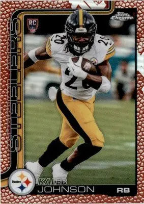 2025 Topps Chrome #323 Kaleb Johnson Football Leather Refractor - Football Card Single