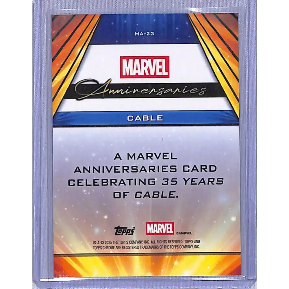 2025 Topps Chrome 35th Anniversary #MA-23 Cable NM-MT - Marvel Card Single