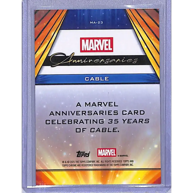2025 Topps Chrome 35th Anniversary #MA-23 Cable NM-MT - Marvel Card Single
