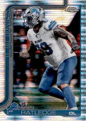 2025 Topps Chrome #383 Tate Ratledge Pulsar Refractor - Football Card Single