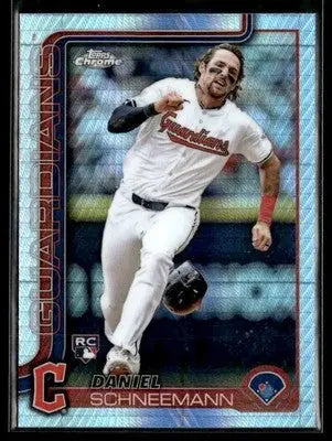 2025 Topps Chrome #43 Daniel Schneemann Prism Refractors - Baseball Card Single