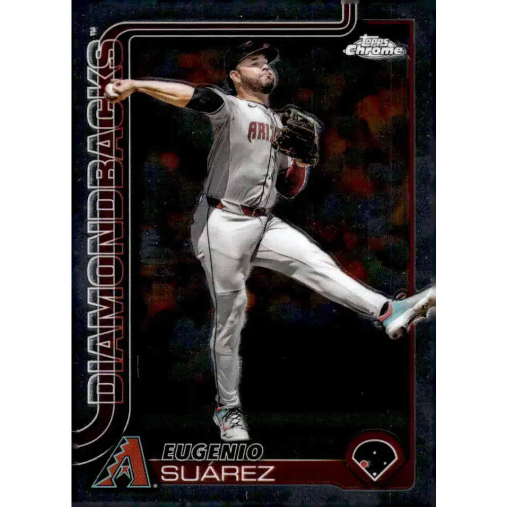 2025 topps Chrome #48 Eugenio Suarez NM-MT Arizona Diamondbacks Baseball Card - Baseball Card Single
