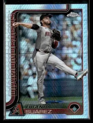 2025 Topps Chrome #48 Eugenio Suárez Prism Refractors - Baseball Card Single