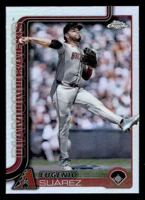 2025 Topps Chrome #48 Eugenio Suárez Refractors - Baseball Card Single