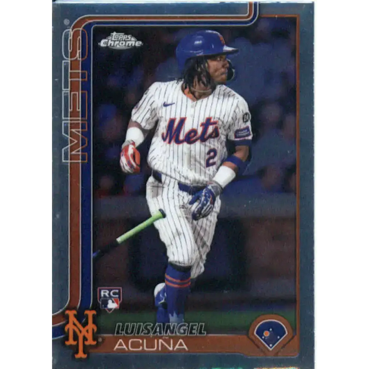 2025 topps Chrome #56 Luisangel Acuna NM-MT RC Rookie New York Mets Baseball Card - Baseball Card Single