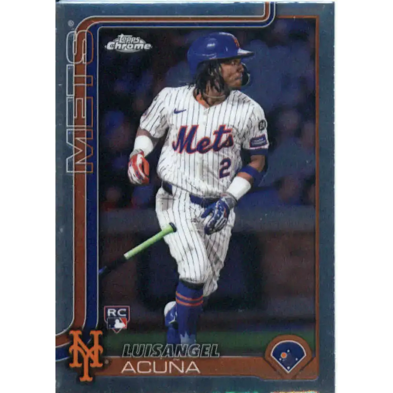 2025 topps Chrome #56 Luisangel Acuna NM-MT RC Rookie New York Mets Baseball Card - Baseball Card Single