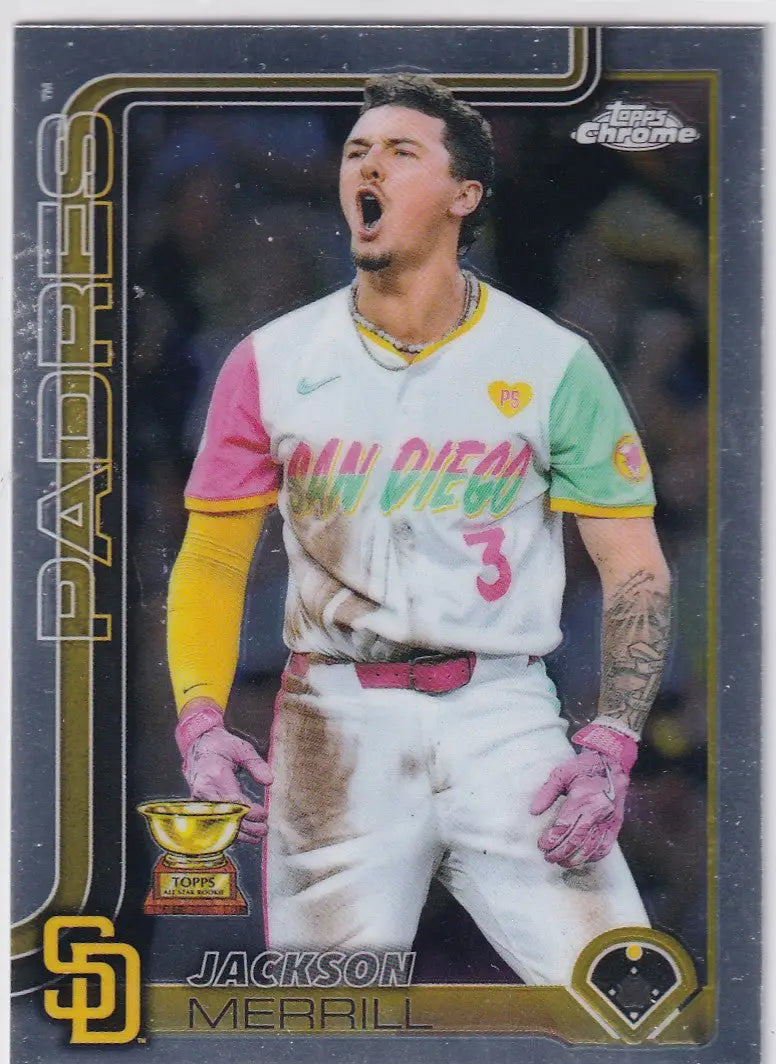 2025 TOPPS CHROME #61 JACKSON MERRILL- SAN DIEGO PADRES