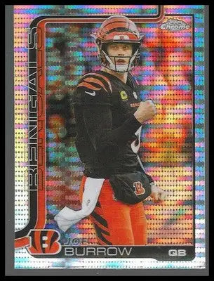 2025 Topps Chrome #61 Joe Burrow Pulsar Refractor
