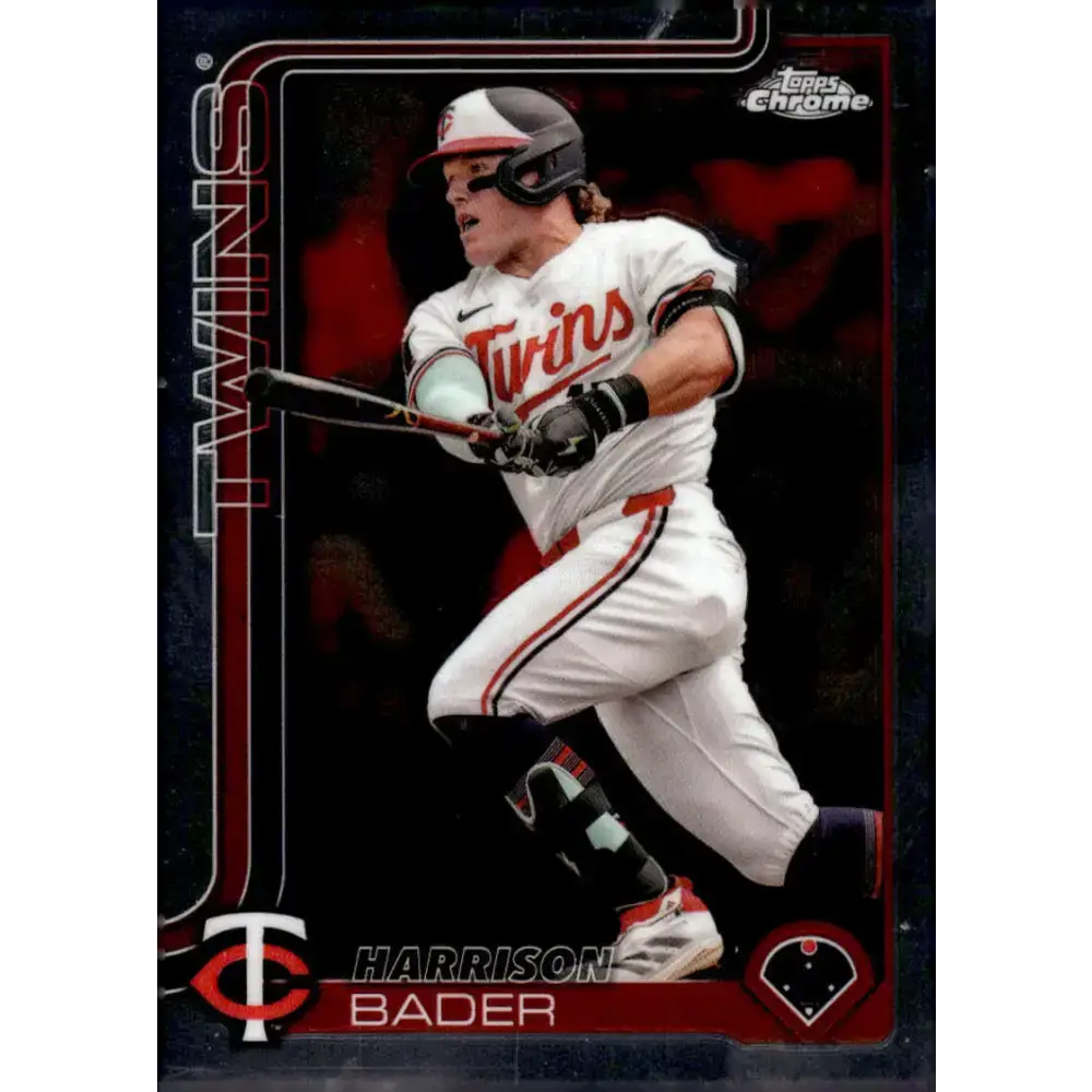 2025 topps Chrome #62 Harrison Bader NM-MT Minnesota Twins Baseball Card - Baseball Card Single