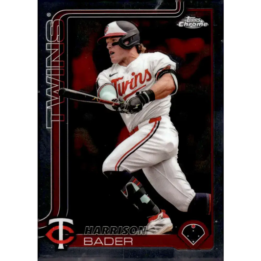 2025 topps Chrome #62 Harrison Bader NM-MT Minnesota Twins Baseball Card - Baseball Card Single