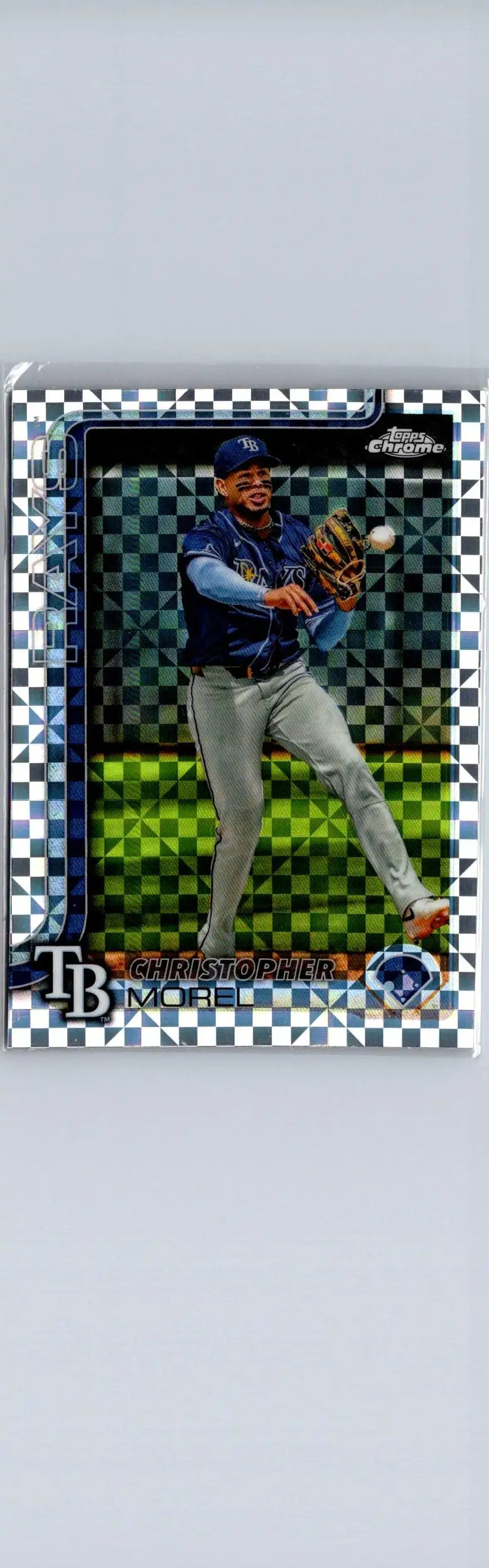 Christopher Morel baseball trading card from 2025 Topps Chrome X-Fractors collection
