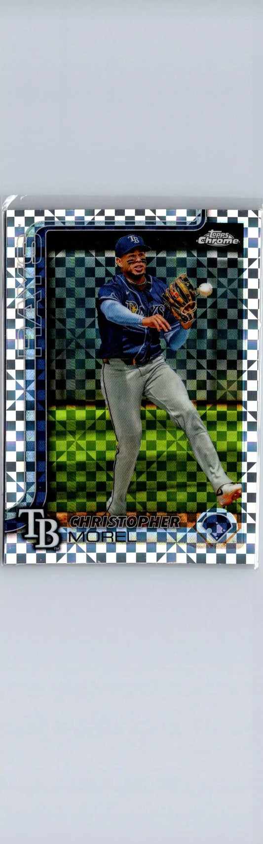 Christopher Morel baseball trading card from 2025 Topps Chrome X-Fractors collection