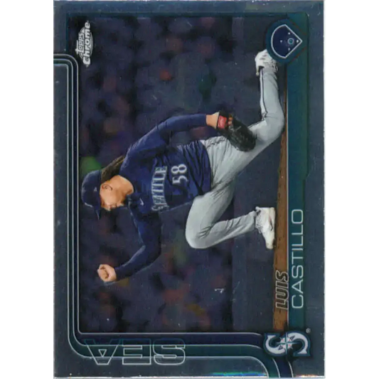 2025 topps Chrome #69 Luis Castillo NM-MT Seattle Mariners Baseball Card - Baseball Card Single