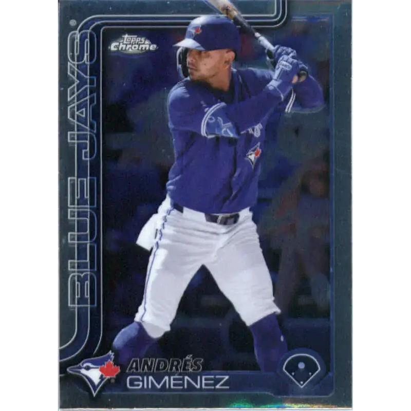 2025 topps Chrome #70 Andres Gimenez NM-MT Toronto Blue Jays Baseball Card - Baseball Card Single