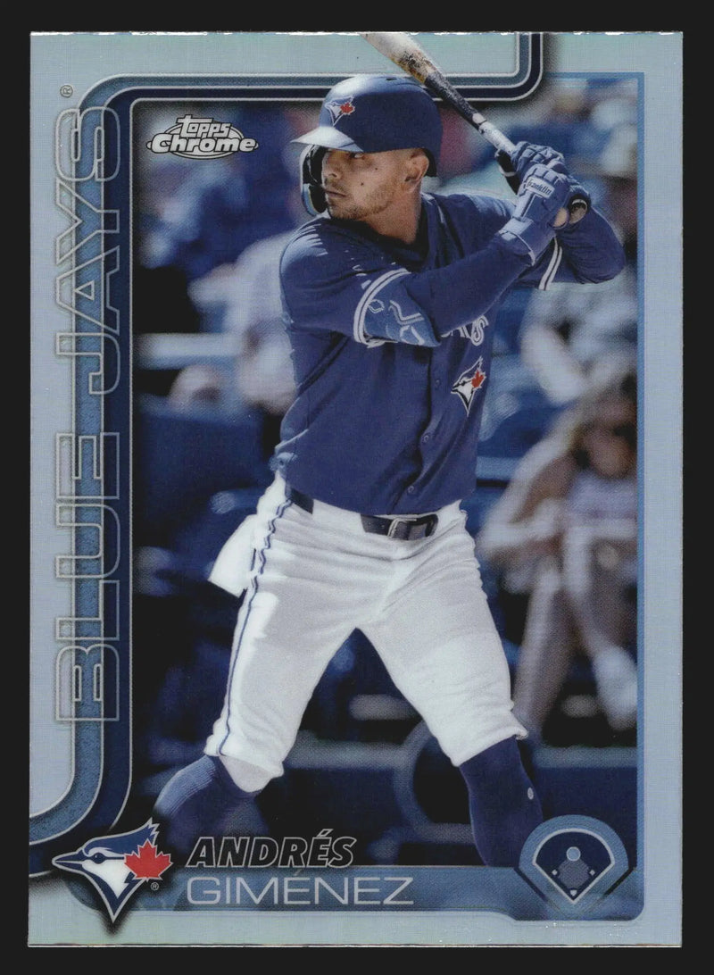 2025 Topps Chrome #70 Andres Gimenez Refractor Toronto Blue Jays