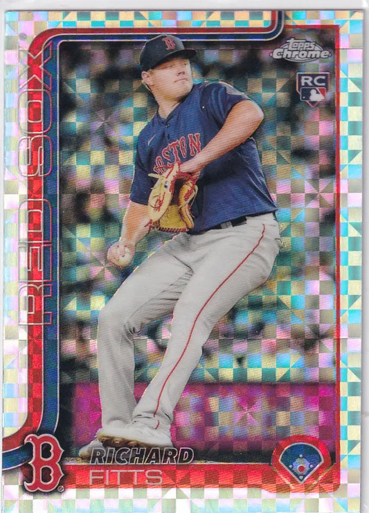2025 TOPPS CHROME #72 RICHARD FITTS X FRACTOR- BOSTON RED SOX - Baseball Card Single