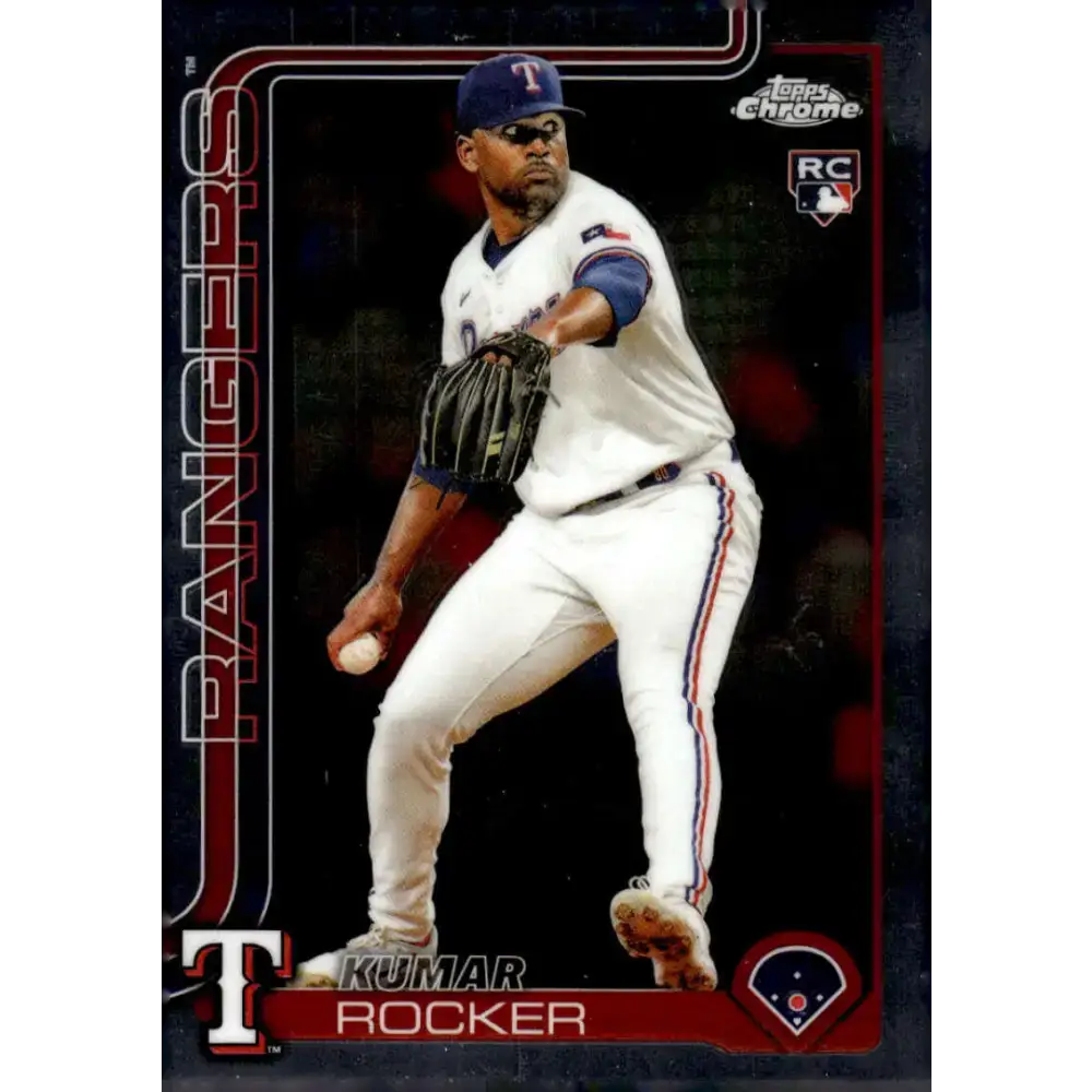 2025 topps Chrome #73 Kumar Rocker NM-MT RC Rookie Texas Rangers Baseball Card - Baseball Card Single