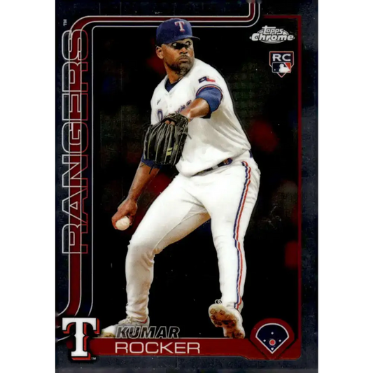2025 topps Chrome #73 Kumar Rocker NM-MT RC Rookie Texas Rangers Baseball Card - Baseball Card Single