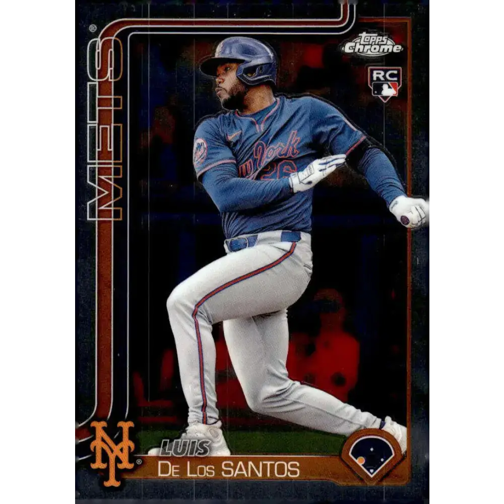 2025 topps Chrome #74 Luis De Los Santos NM-MT RC Rookie New York Mets Baseball Card - Baseball Card Single