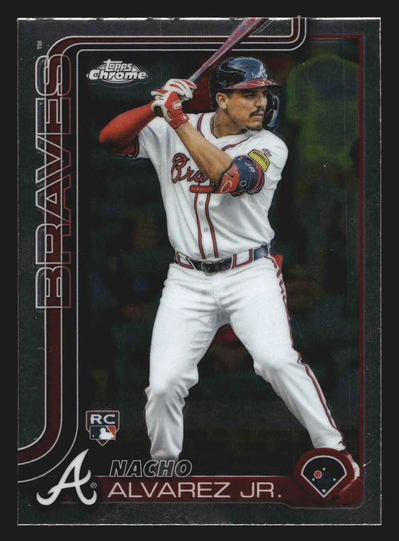 2025 Topps Chrome #75 Nacho Alvarez Jr RC Atlanta Braves Base Chrome