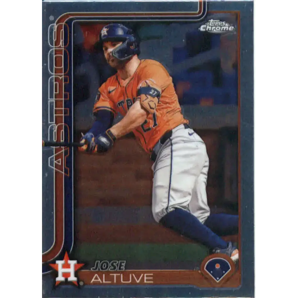 2025 topps Chrome #77 Jose Altuve NM-MT Houston Astros Baseball Card - Baseball Card Single