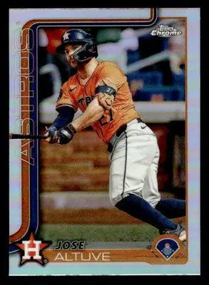 2025 Topps Chrome #77 Jose Altuve Refractors - Baseball Card Single