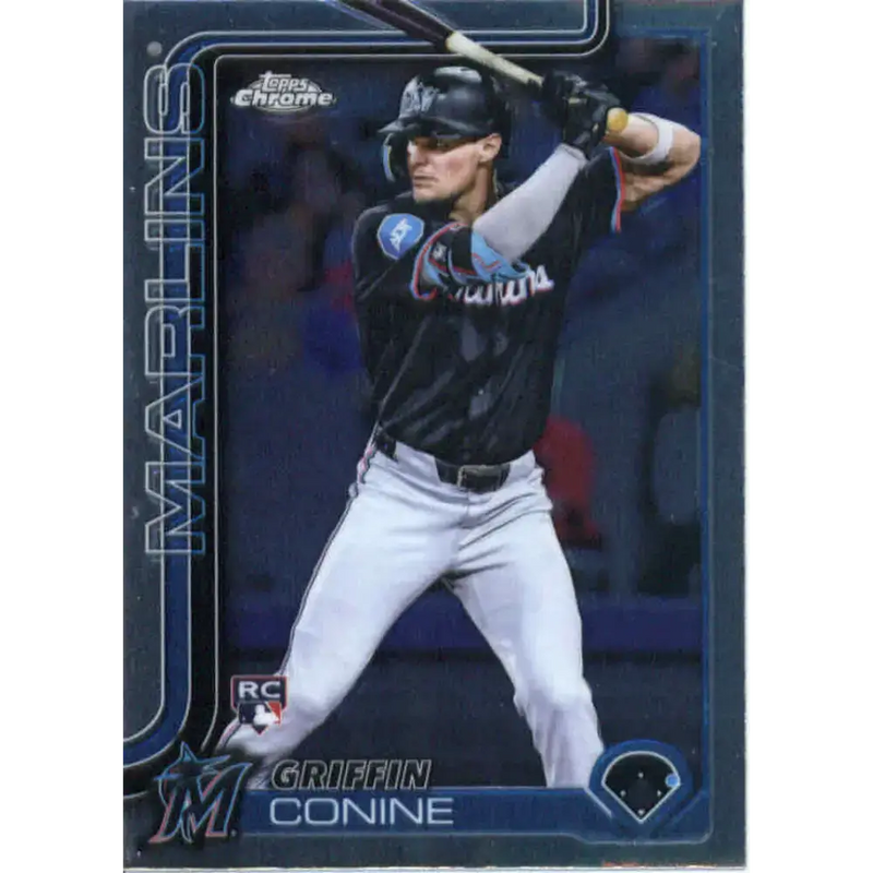 2025 topps Chrome #86 Griffin Conine NM-MT RC Rookie Miami Marlins Baseball Card - Baseball Card Single