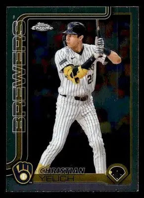 2025 Topps Chrome #89 Christian Yelich - Baseball Card Single