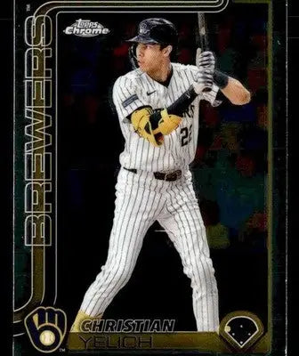 2025 Topps Chrome #89 Christian Yelich - Baseball Card Single