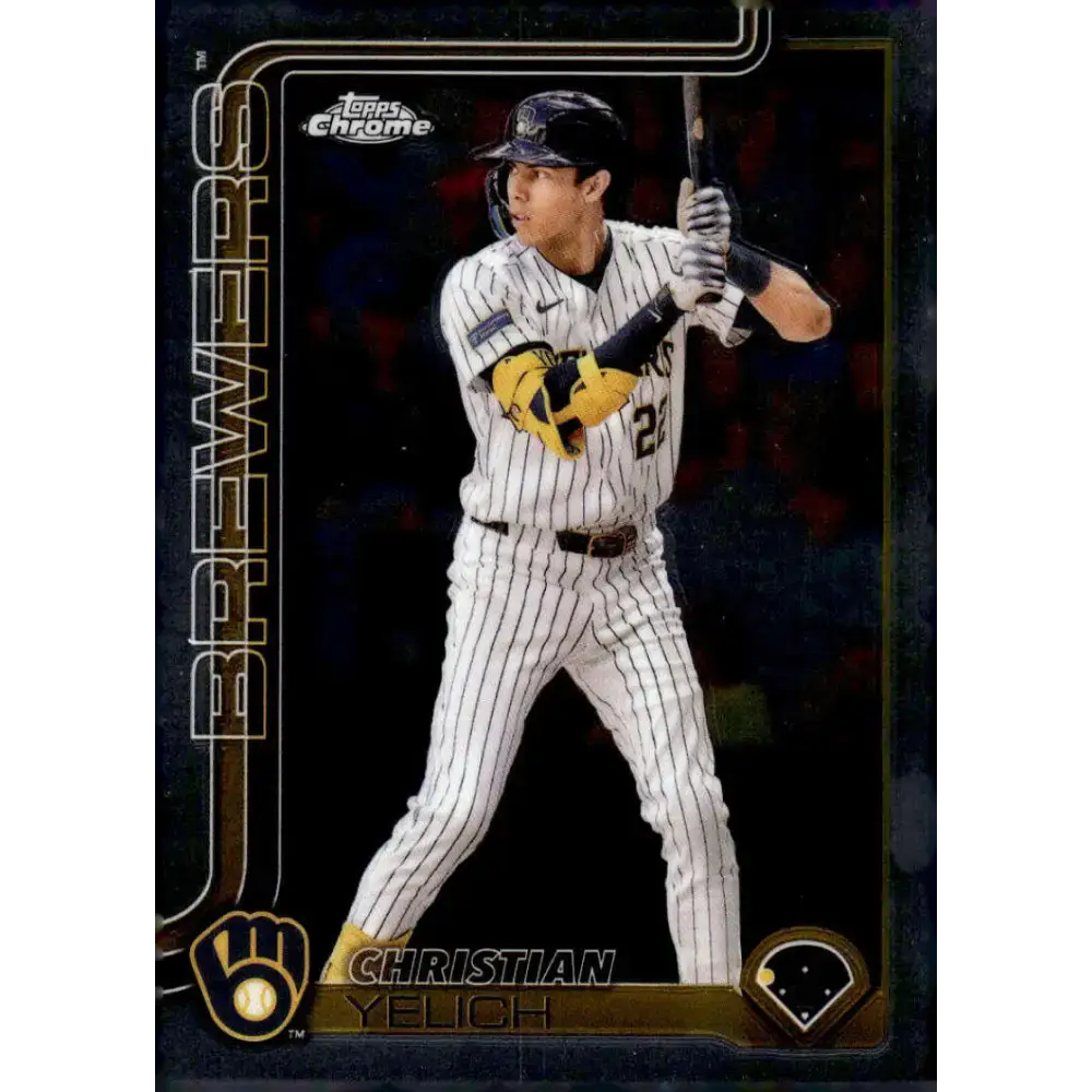 2025 topps Chrome #89 Christian Yelich NM-MT Milwaukee Brewers Baseball Card - Baseball Card Single