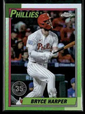 2025 Topps Chrome #90CB-12 Bryce Harper 1990 Topps Baseball 35th Anniversary - Baseball Card Single