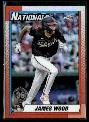 2025 Topps Chrome #90CB-15 James Wood 1990 Topps Baseball 35th Anniversary - Baseball Card Single