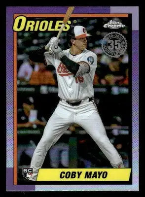2025 Topps Chrome #90CB-17 Coby Mayo 1990 Topps Baseball 35th Anniversary - Baseball Card Single