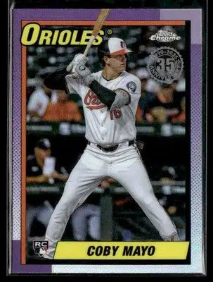 2025 Topps Chrome #90CB-17 Coby Mayo 1990 Topps Baseball 35th Anniversary - Baseball Card Single