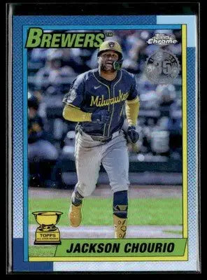 2025 Topps Chrome #90CB-9 Jackson Chourio 1990 Topps Baseball 35th Anniversary - Baseball Card Single