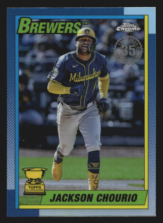 2025 Topps Chrome #90CB-9 Jackson Chourio 1990 Topps Chrome Insert Brewers - Baseball Card Single