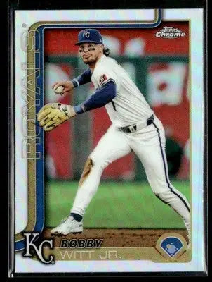2025 Topps Chrome #93 Bobby Witt Jr. Refractors - Baseball Card Single