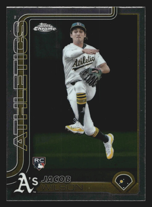 2025 Topps Chrome #96 Jacob Wilson Athletics RC - Baseball Card Single