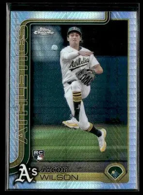 2025 Topps Chrome #96 Jacob Wilson Prism Refractors - Baseball Card Single