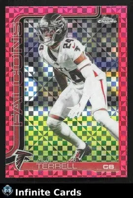 2025 Topps Chrome A.J. TERRELL #19 Hot Pink X-Fractor Atlanta Falcons