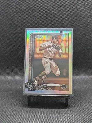 2025 Topps Chrome - Aaron Schunk #238 Sepia Refractor (RC) - Baseball Card Single