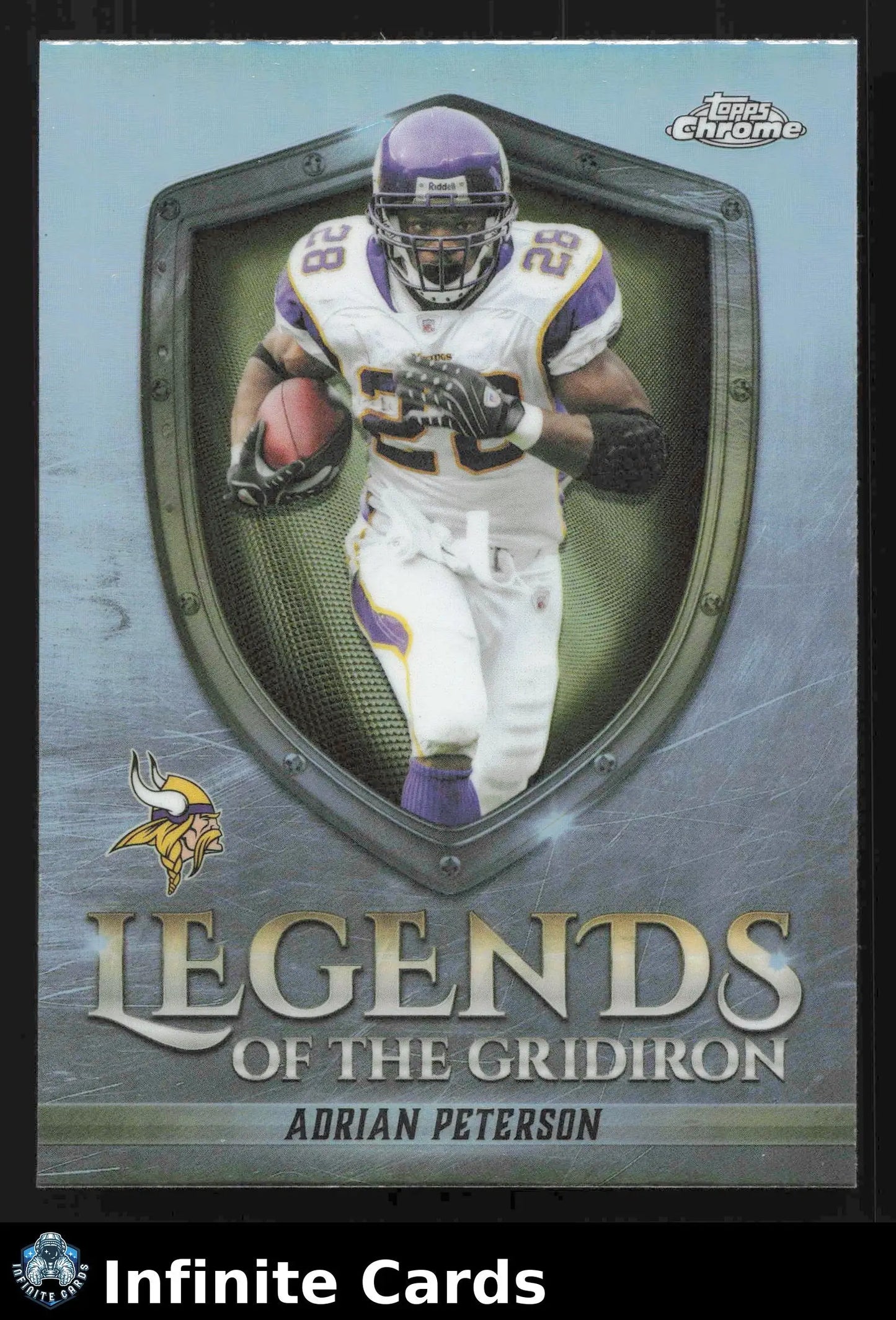 2025 Topps Chrome ADRIAN PETERSON #LOG-15 Legends of the Gridiron Refractor Viki - Football Card Single