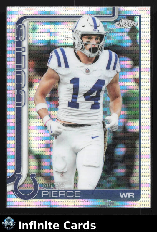 2025 Topps Chrome ALEC PIERCE #125 Pulsar Refractor Indianapolis Colts - Football Card Single