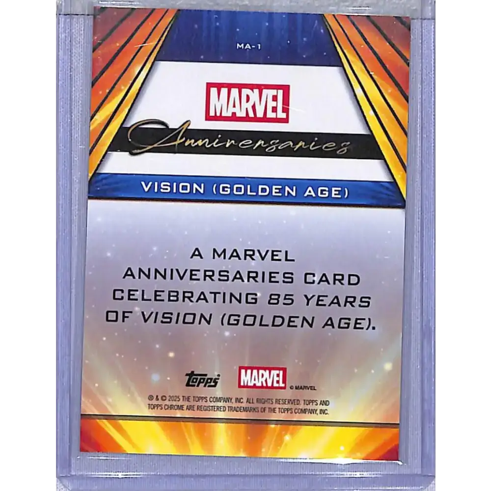 2025 Topps Chrome Anniversaries #MA-1 Vision (Golden Age) NM-MT - Baseball Card Single